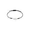 Bartorelli Italian Jewels | Bracciale in corda regolabile cin nodo savoia in oro rosa e diamanti bianchi - VB24774DP (2)