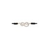 Bartorelli Italian Jewels | Bracciale in corda regolabile cin nodo savoia in oro rosa e diamanti bianchi - VB24774DP (1)