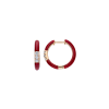 Bartorelli Italian Jewels | ORECCHINI CERCHIO IN ORO ROSA E SMALTO ROSSO CON DIAMANTI - VE21464DERDP (1)