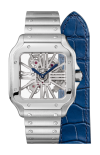 Cartier | SANTOS DE CARTIER, MODELLO GRANDE, SCHELETRATO, ACCIAIO, MANUALE - WHSA0015 (1)