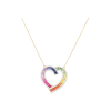 Bartorelli Italian Jewels | COLLANA RAINBOW PENDENTE CUORE CON DIAMANTI BIANCHI E ZAFFIRI MULTICOLOR - KP1032/MS (1)