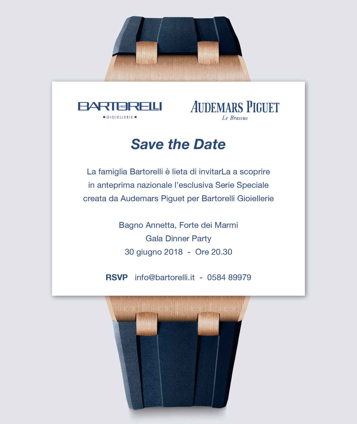 PRESENTATION SPECIAL SERIES AUDEMARS PIGUET FOR BARTORELLI GIOIELLERIE, 30 JUNE FORTE DEI MARMI