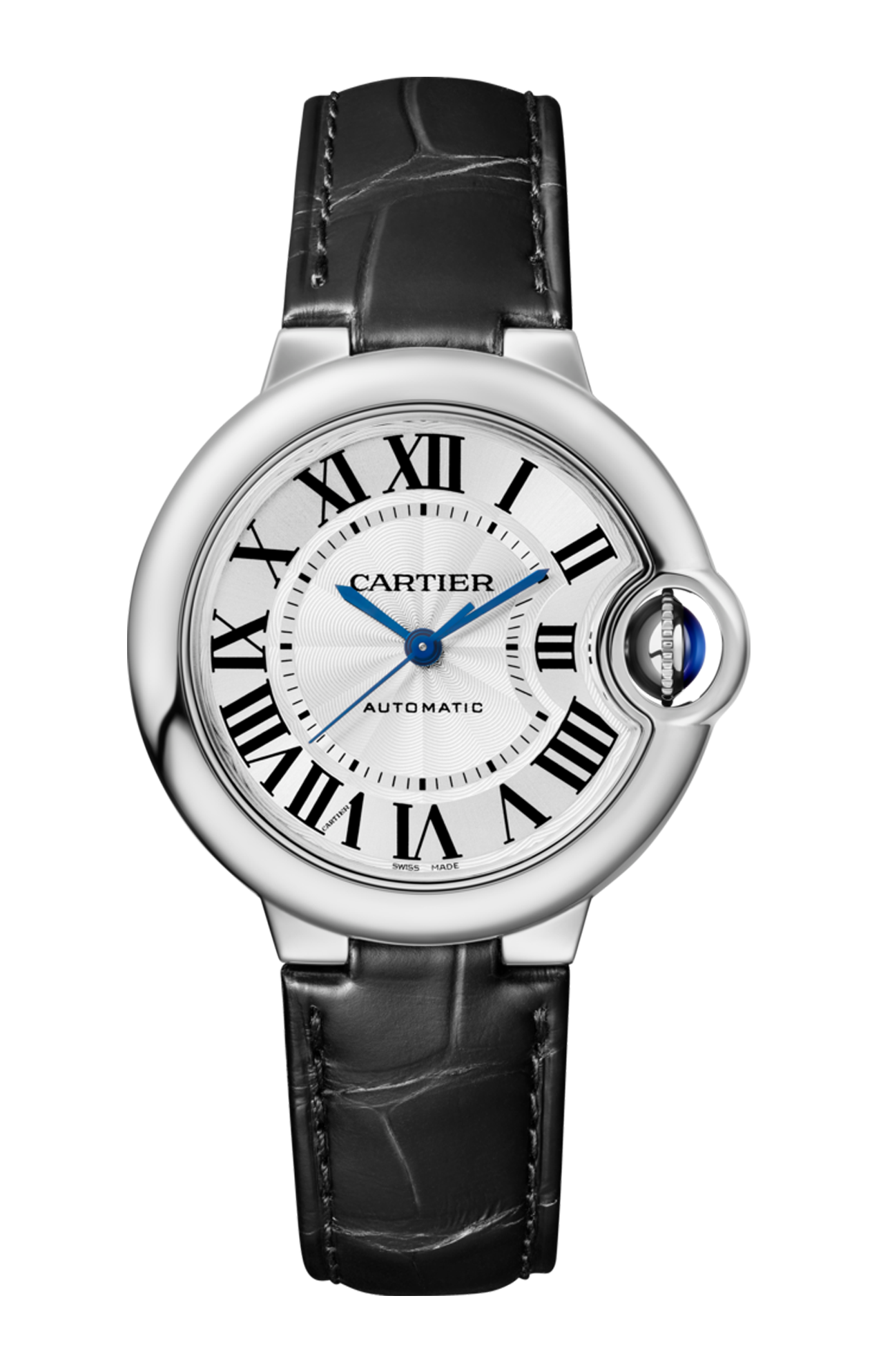 BALLON BLEU DE CARTIER 33 MM, ACCIAIO, PELLE - W6920085
