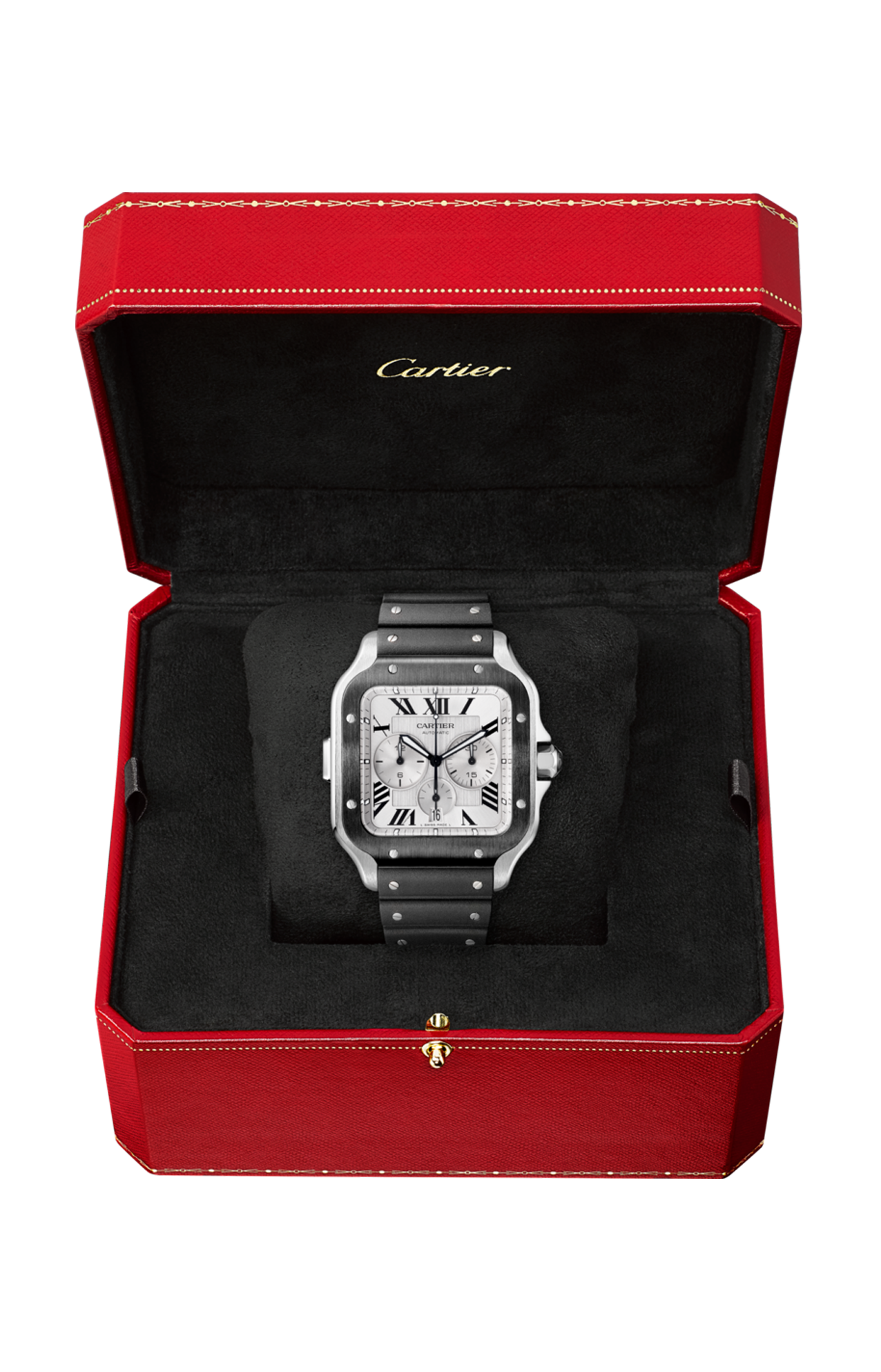 Cartier santos 100 cinturino caucciu sales