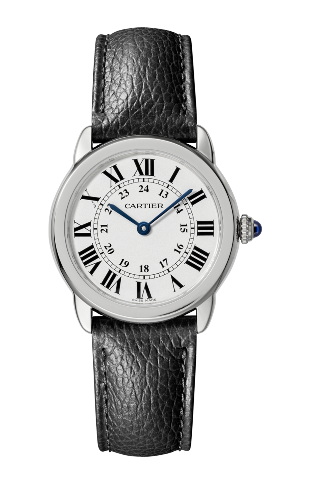 RONDE SOLO DE CARTIER 29 MM, ACCIAIO, PELLE - WSRN0019
