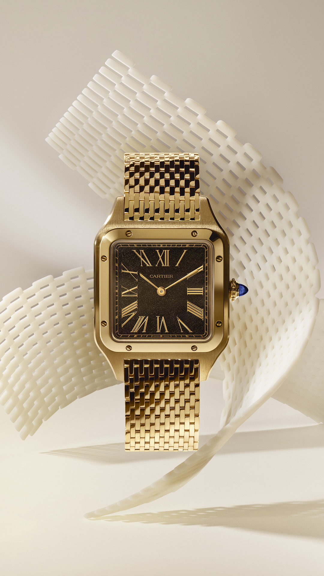 Cartier &mdash; Santos-Dumont con bracciale a maglia Milano