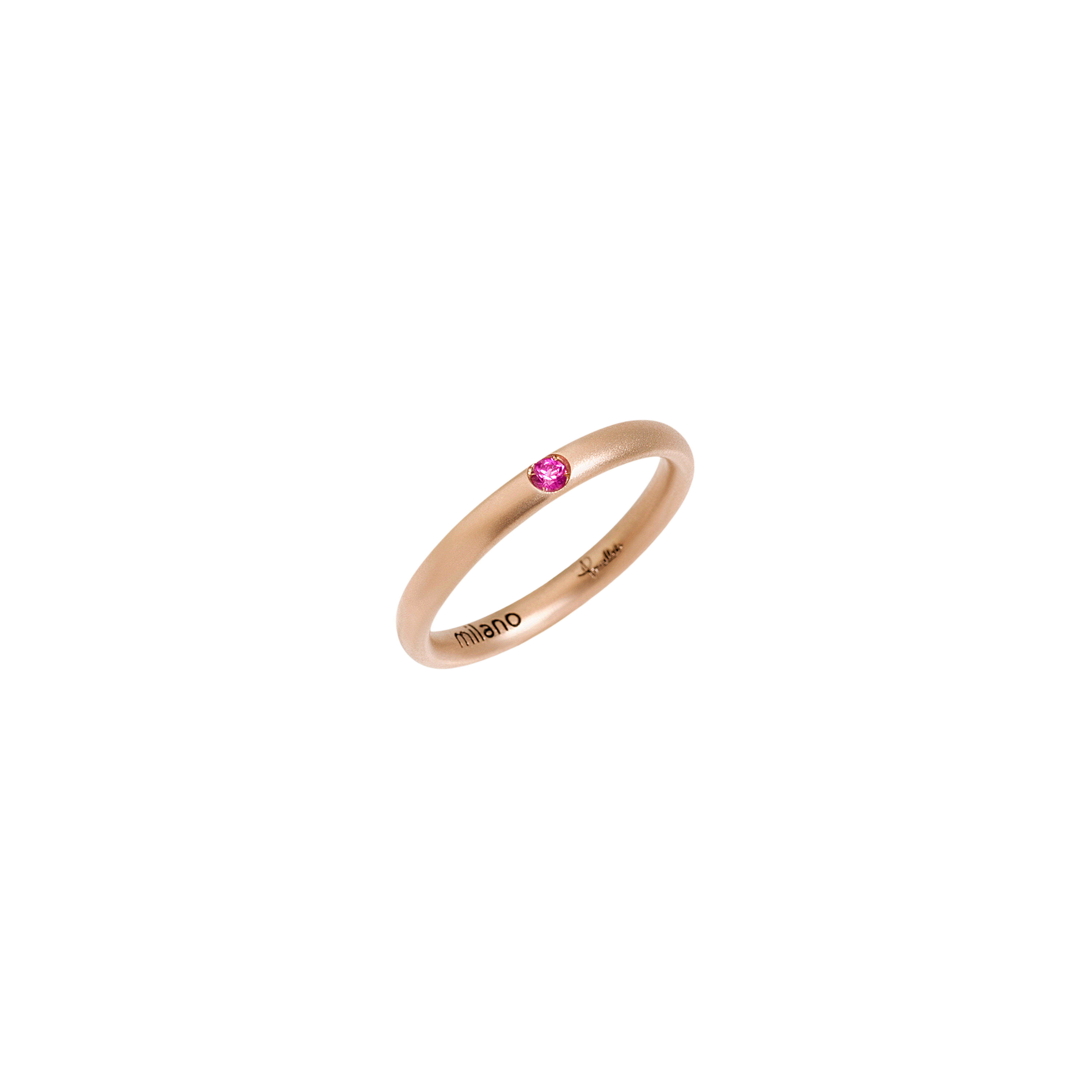 ANELLO LUCCIOLE ANELLO IN ORO ROSA SABBIATO CON ZAFFIRO ROSA CT 0.04 A.A002SO7 ZR A.A002SO7 ZR