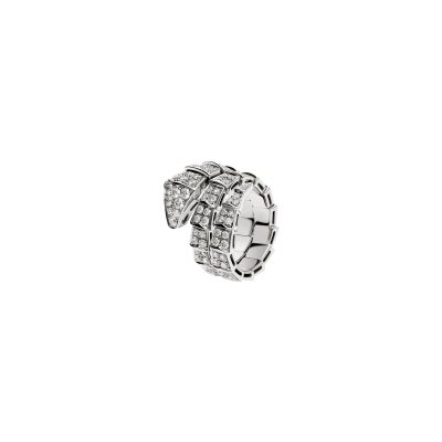 ANELLO SERPENTI VIPER IN ORO BIANCO FULL PAVE DI DIAMANTI AN855117 AN855117