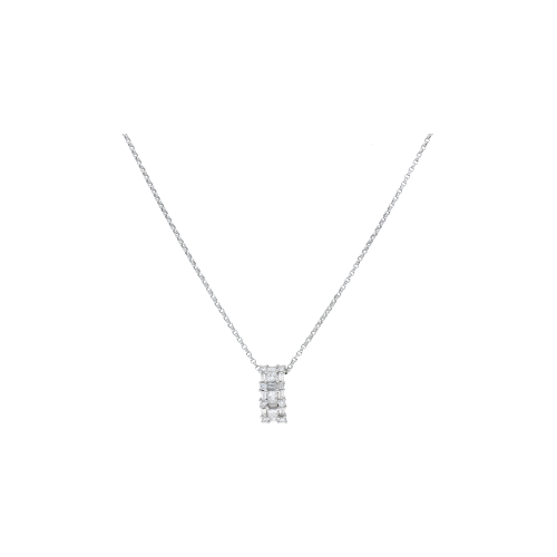 COLLANA IN ORO BIANCO CON CIONDOLO DIAMANTI - 2524