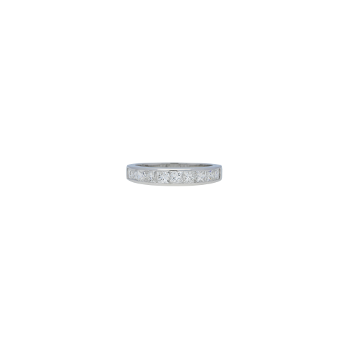 ANELLO VERETTA IN ORO BIANCO E DIAMANTI - 00969