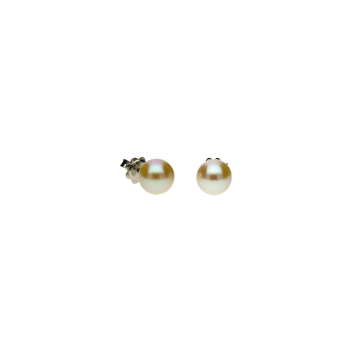 Orecchini in oro bianco 18 carati e perle bianche