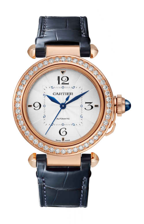 PASHA DE CARTIER 35 MM, AUTOMATICO, ORO ROSA, DIAMANTI, 2 CINTURINI INTERCAMBIABILI - WJPA0013