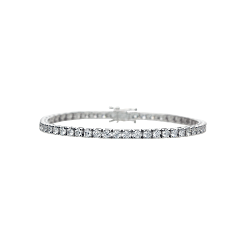 BRACCIALE TENNIS IN ORO BIANCO 18 E DIAMANTI BIANCHI