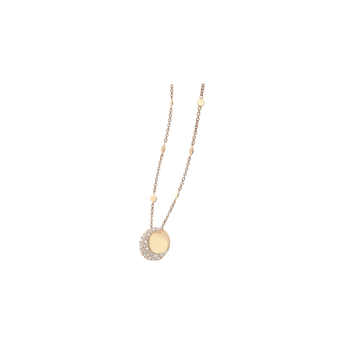 COLLANA LUCE IN ORO ROSA CON DIAMANTI BIANCHI - 16174R - 16174R