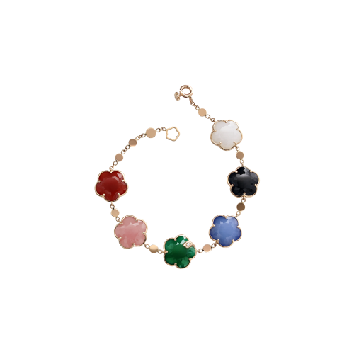 BRACCIALE PETIT JOLI IN ORO ROSA CON PIETRE FANTASIA E DIAMANTI BIANCHI - 16263R - 16263R