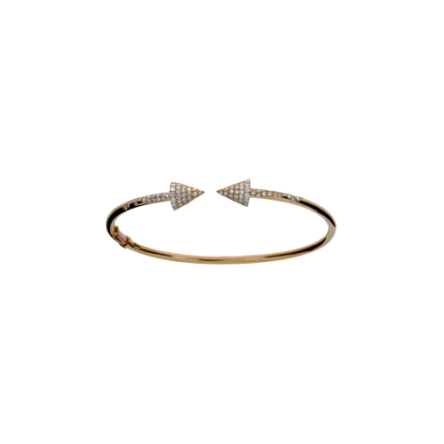 BRACCIALE RIGIDO FRECCE IN ORO ROSA E DIAMANTI - 1PU0031975/1