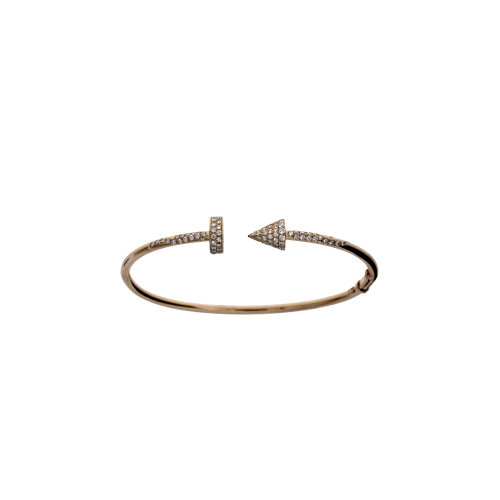 BRACCIALE RIGIDO FRECCIA IN ORO ROSA E DIAMANTI - 1PU0031979/1