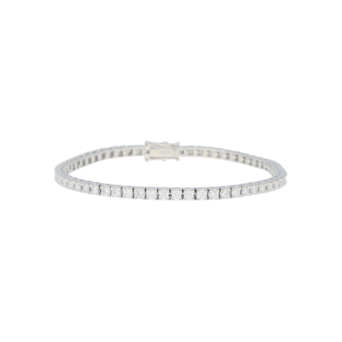 BRACCIALE TENNIS IN ORO BIANCO 18 CARATI E DIAMANTI BIANCHI TAGLIO BRILLANTE - 91437327