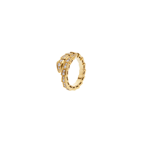 ANELLO SERPENTI VIPER IN ORO GIALLO  CON PAVÈ DI DIAMANTI - AN858981