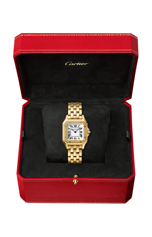 PANTHÈRE DE CARTIER WATCH MEDIUM MODEL, YELLOW GOLD, DIAMONDS - WJPN0016