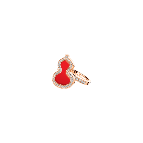 ANELLO PICCOLO WULU IN ORO ROSA CON DIAMANTI E AGATA - WU-030-SRI-RGDRA