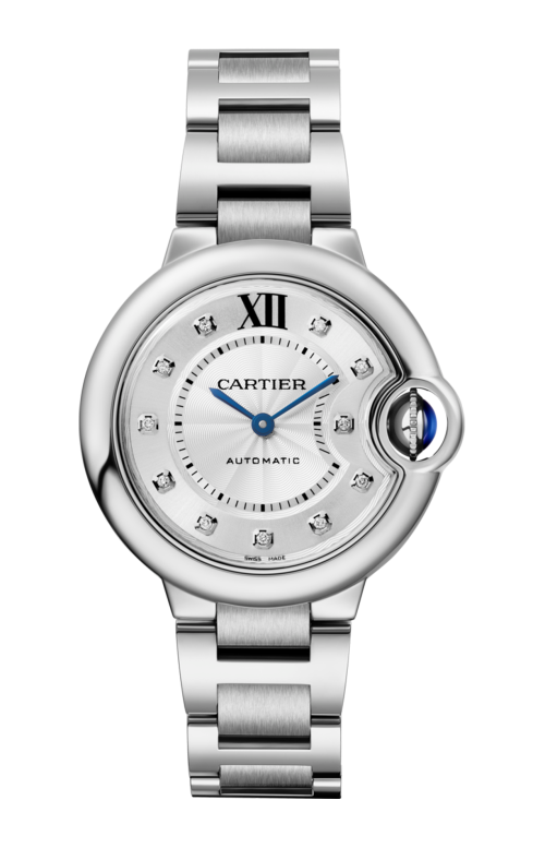 BALLON BLEU DE CARTIER 33 MM, ACCIAIO, DIAMANTI - W4BB0021