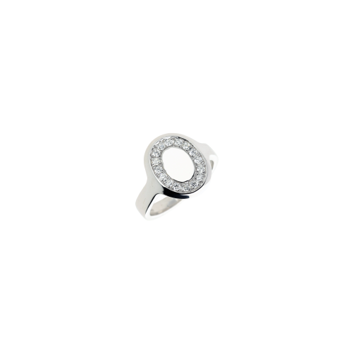 ANELLO IN ORO BIANCO CON DIAMANTI - A12141BB-9KT