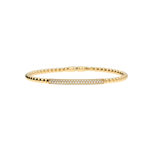 BRACCIALE BARRETTA SEMIRIGIDO ORO ROSA E BRILLANTI BIANCHI - 51795