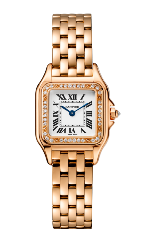 PANTHÈRE DE CARTIER MODELLO PICCOLO, ORO ROSA, DIAMANTI, QUARZO - WJPN0087