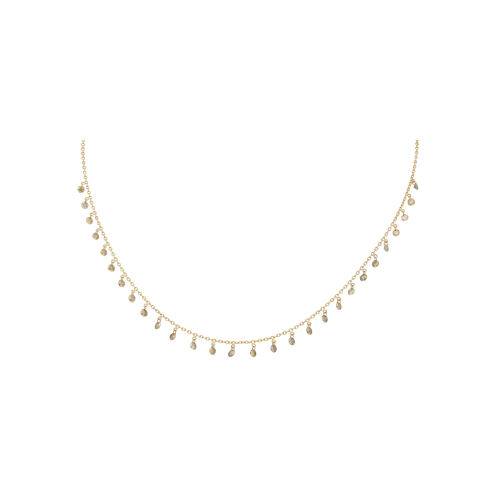 COLLANA GIROCOLLO IN ORO ROSA CON DIAMANTI BROWN - C.3636