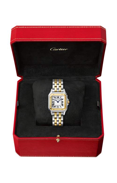 PANTHÈRE DE CARTIER WATCH MEDIUM MODEL, YELLOW GOLD AND STEEL - W2PN0007