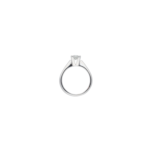ANELLO SOLITARIO IN ORO BIANCO E DIAMANTE