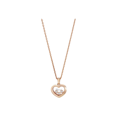 CHOPARD - HAPPY DIAMONDS ICONS - COLLANA CUORE IN ORO ROSA E DIAMANTI - 79A611-5001 - 79A611-5001