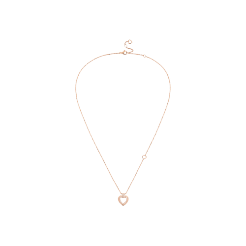 COLLANA PRETTY WOMAN MODELLO PICCOLO IN ORO ROSA CON PAVÈ DI DIAMANTI - 7B0257