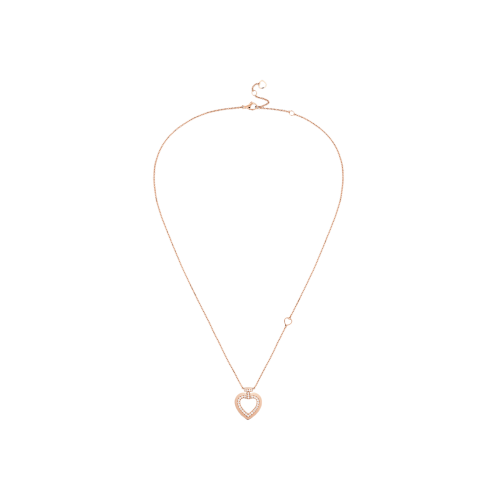 COLLANA PRETTY WOMAN MODELLO MEDIO IN ORO ROSA CON PAVÈ DI DIAMANTI - 7B0259 - 7B0259