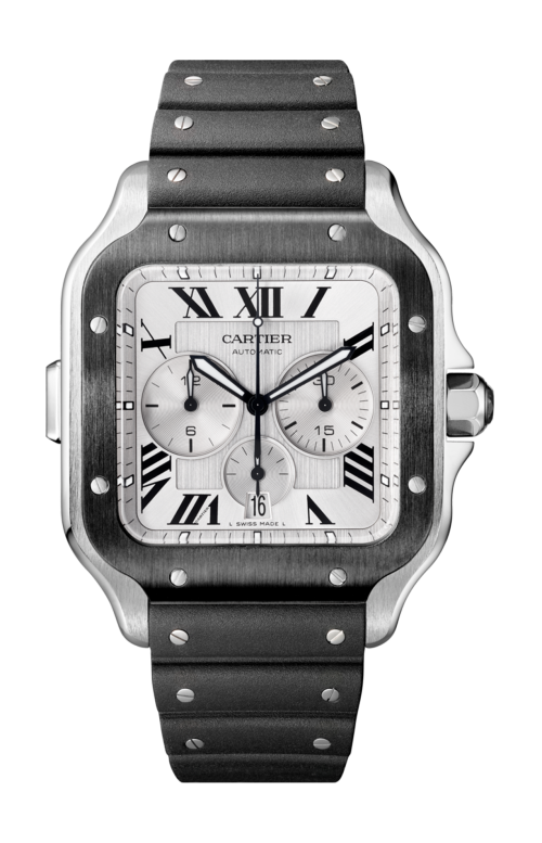 SANTOS DE CARTIER CRONOGRAFO, MODELLO EXTRA-LARGE, ACCIAIO, AUTOMATICO - WSSA0017