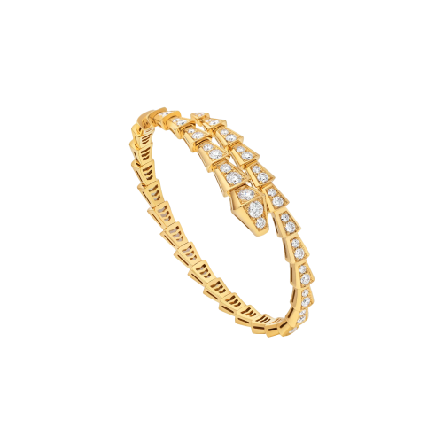 BRACCIALE SERPENTI VIPER IN ORO GIALLO 18 KT CON PAVÉ DI DIAMANTI - BR858983