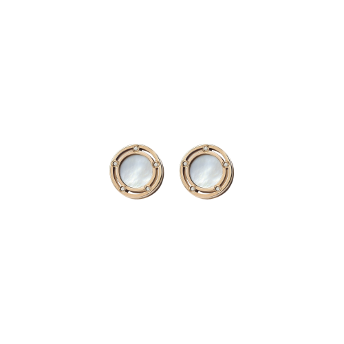 ORECCHINI DAMIANI D.SIDE IN ORO ROSA CON DIAMANTI E MADREPERLA