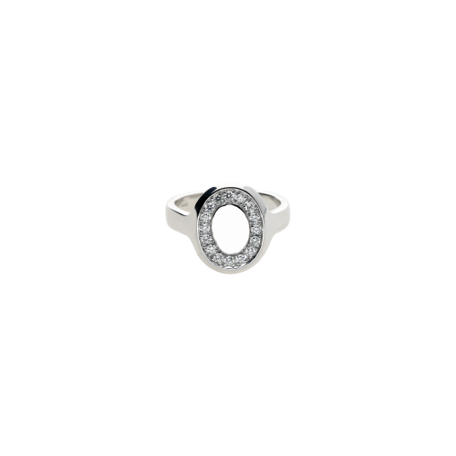 ANELLO IN ORO BIANCO CON DIAMANTI - A12141BB-9KT