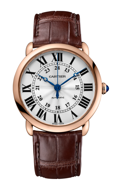RONDE LOUIS CARTIER WATCH 36 MM, 18K PINK GOLD, LEATHER - WGRN0006
