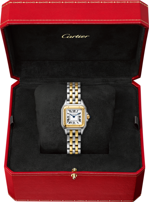 PANTHÈRE DE CARTIER, MODELLO PICCOLO, ORO GIALLO, ACCIAIO, QUARZO - W2PN0013