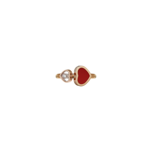 Accedi al prodotto correlato Chopard CHOPARD - HAPPY HEARTS - ANELLO IN ORO ROSA CON DIAMANTE E PIETRA ROSSA - 829482-5800 - 829482-5810