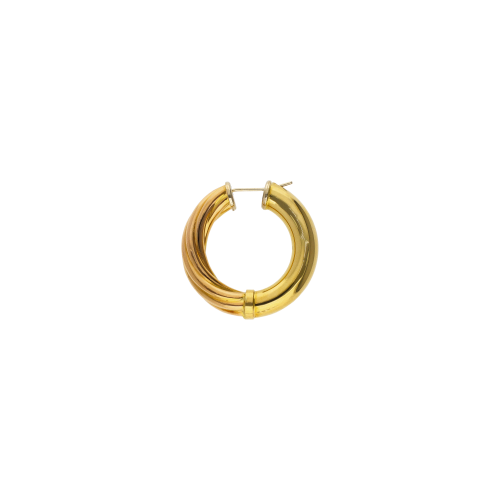 ORECCHINI A CERCHIO AVVITATO IN ORO ROSA E ORO GIALLO - 2736