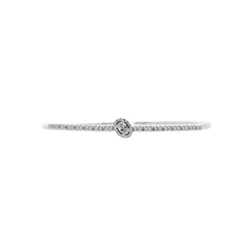 BRACCIALE RIGIDO IN ORO BIANCO CON DIAMANTI BIANCHI - AB1423/76277