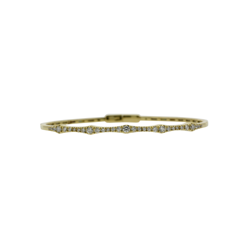 BRACCIALE RIGIDO IN ORO GIALLO E DIAMANTI BIANCHI - AB1752/90635