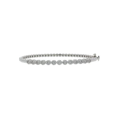 BRACCIALE RIGIDO IN ORO BIANCO E DIAMANTI BIANCHI - AB1761/B