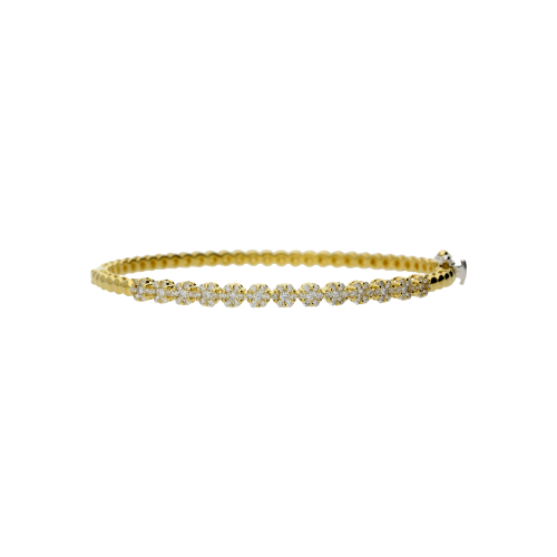 BRACCIALE RIGIDO IN ORO GIALLO E DIAMANTI BIANCHI - AB1761/G