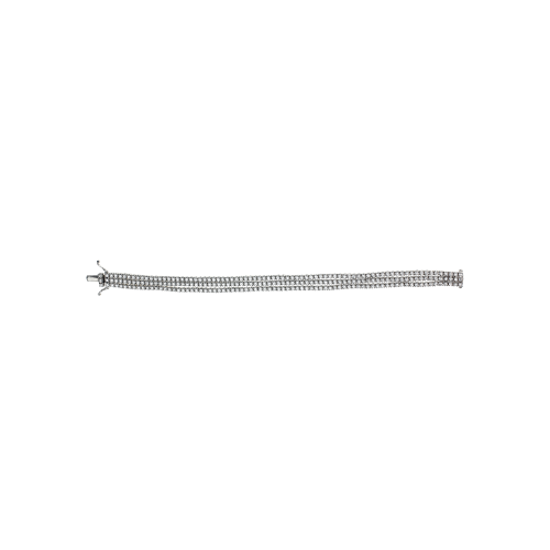 BRACCIALE TENNIS DAMIANI IN ORO BIANCO CON 3 FILE DI DIAMANTI BIANCHI