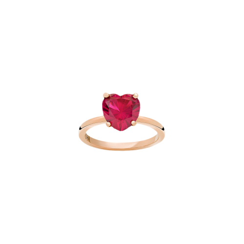 DODO 100% AMORE - ANELLO 100% AMORE - Oro rosa 9 kt con rubino sintetico - AD9/AM/SR - DAB1006100AM0009R