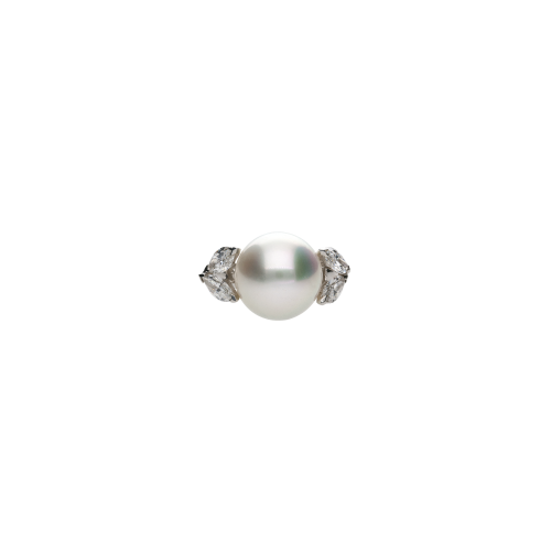 ANELLO MIKIMOTO IN ORO BIANCO CON PERLA E DIAMANTI - ABH98WB-15